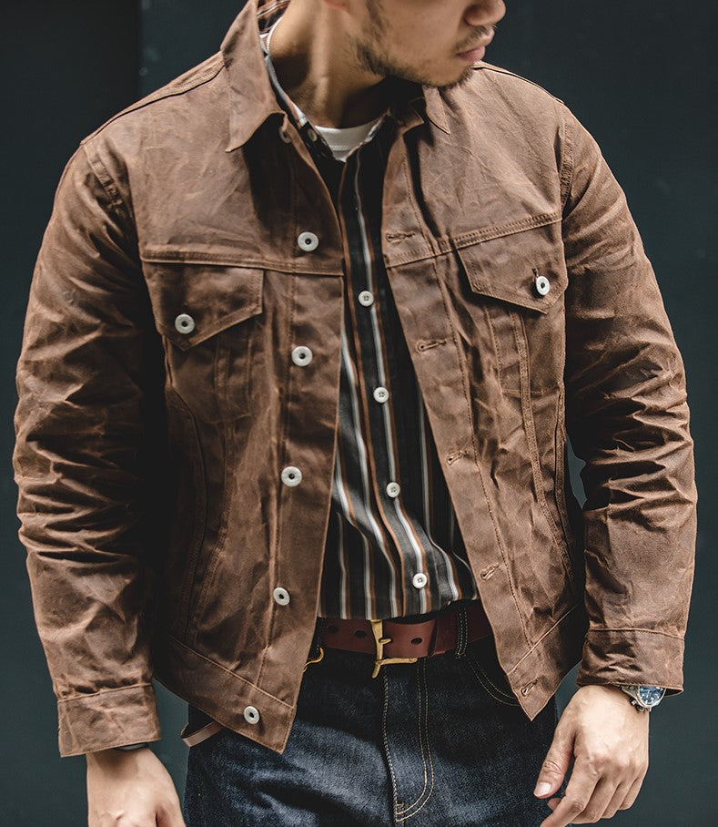 Jaket Tin Cloth Retro Pria Vinthentic