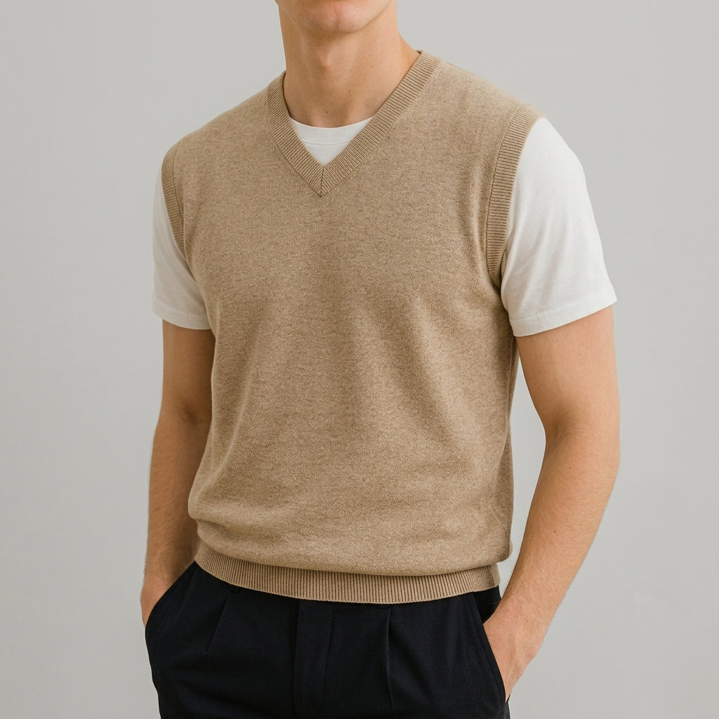 Gilet in maglia con scollo a V