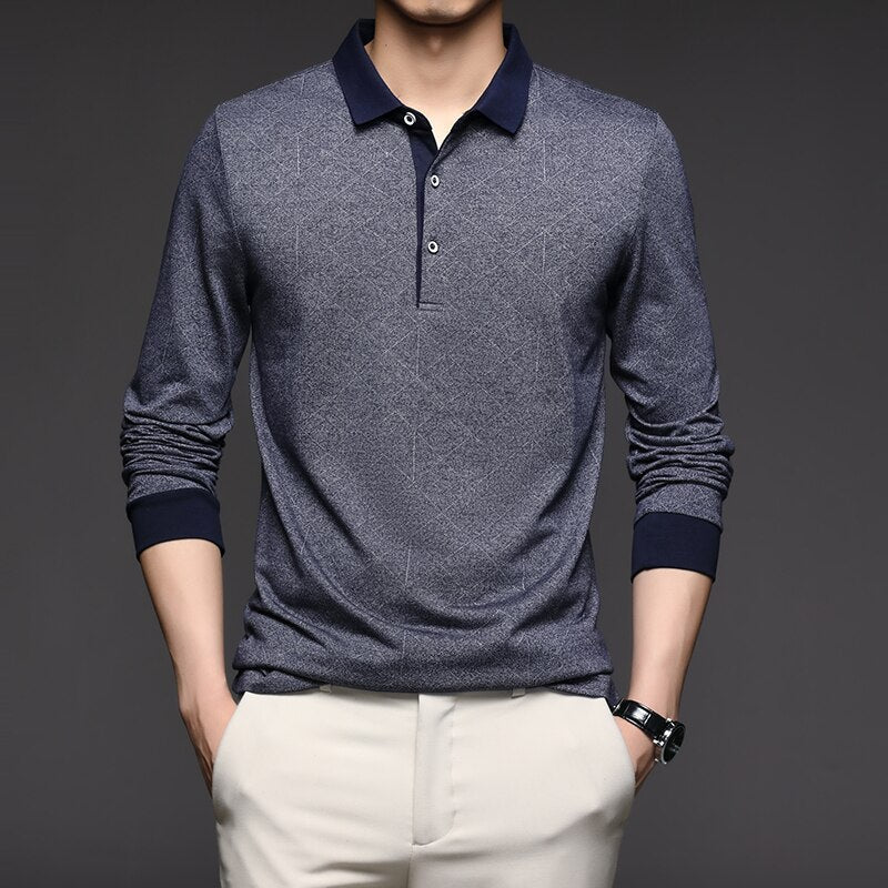 Belami 男士長袖 Polo 衫