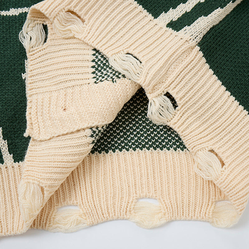 Cardigan unisex oversize in maglia con motivo astratto a spirale