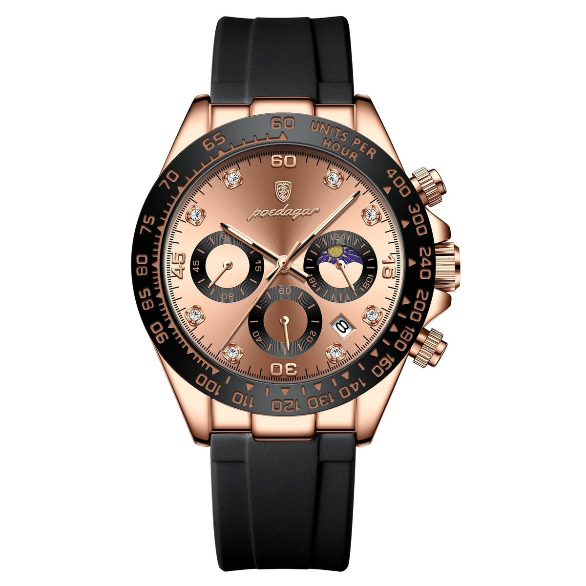 Poedagar Chronograph Fase Date 手錶