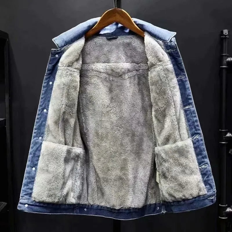 Napoli jeansjacka med fleecefoder