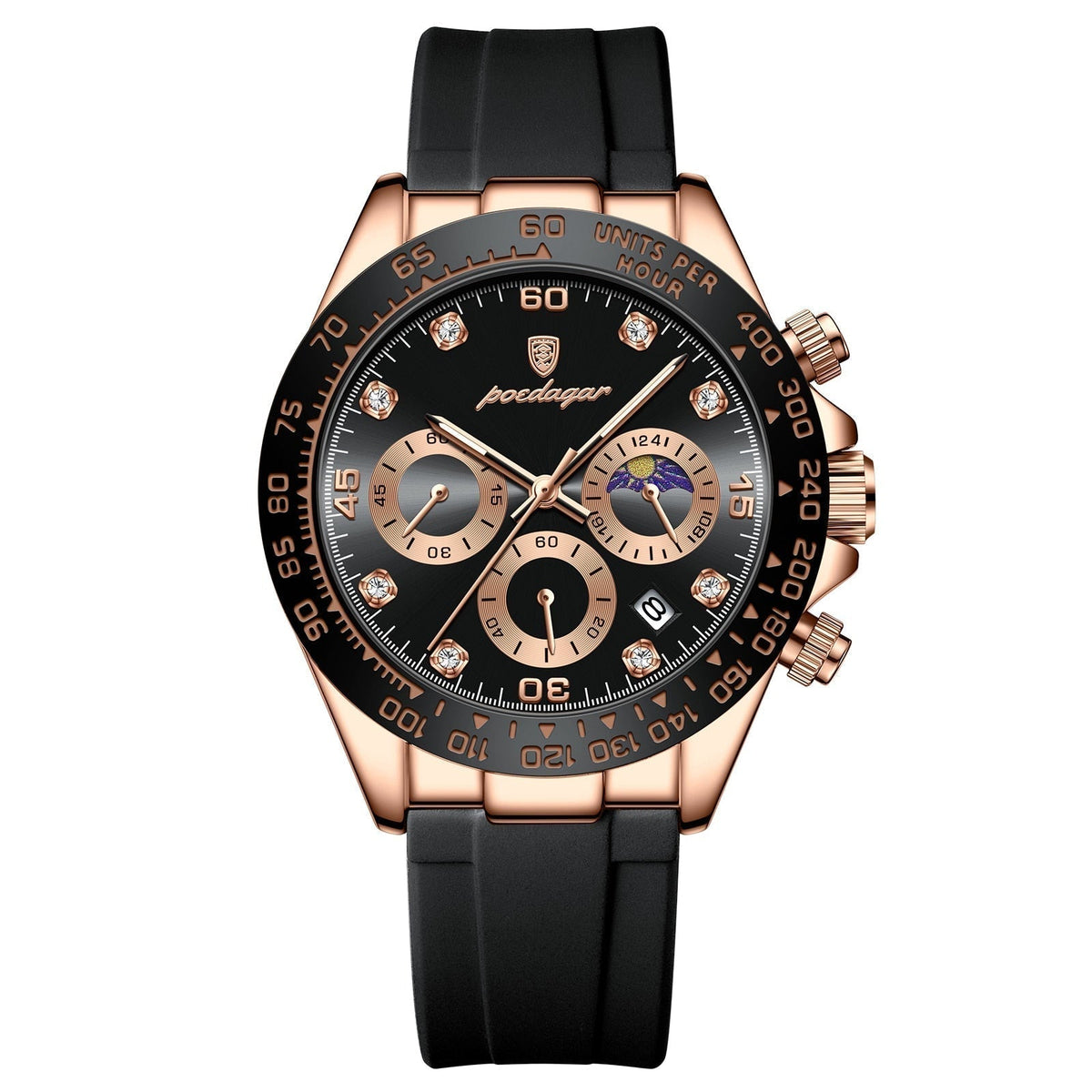 Poedagar Chronograph Fase Date 手錶