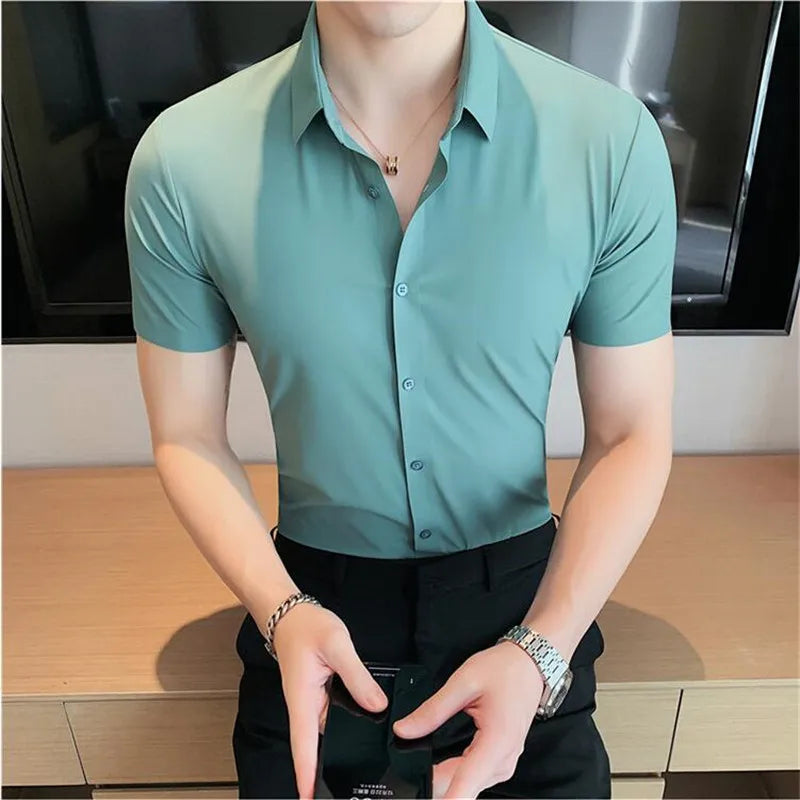 Henri Valliere 男士短袖襯衫