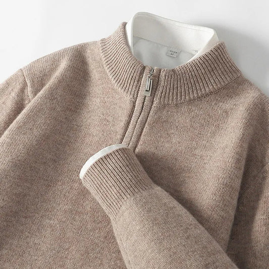 Kaschmirpullover mit Reißverschluss von Giuliano Bugiardini