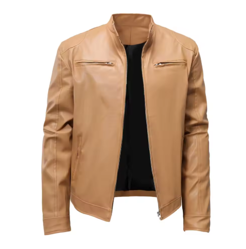 Şık Slim Fit Erkek Deri Ceket