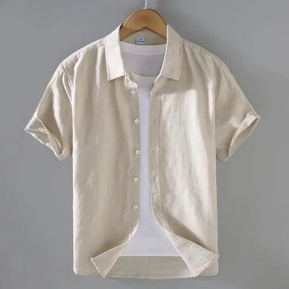 Camicia di lino con bottoni Georges Seurat