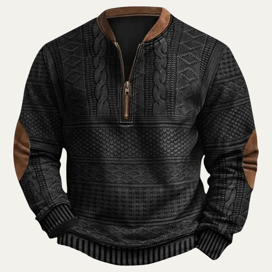 Übergroße Strickjacke mit Knopfleiste und geripptem Besatz