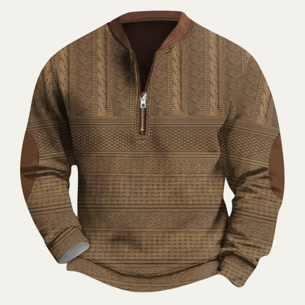 Kardigan Rajut Rib Oversized dengan Kancing Depan