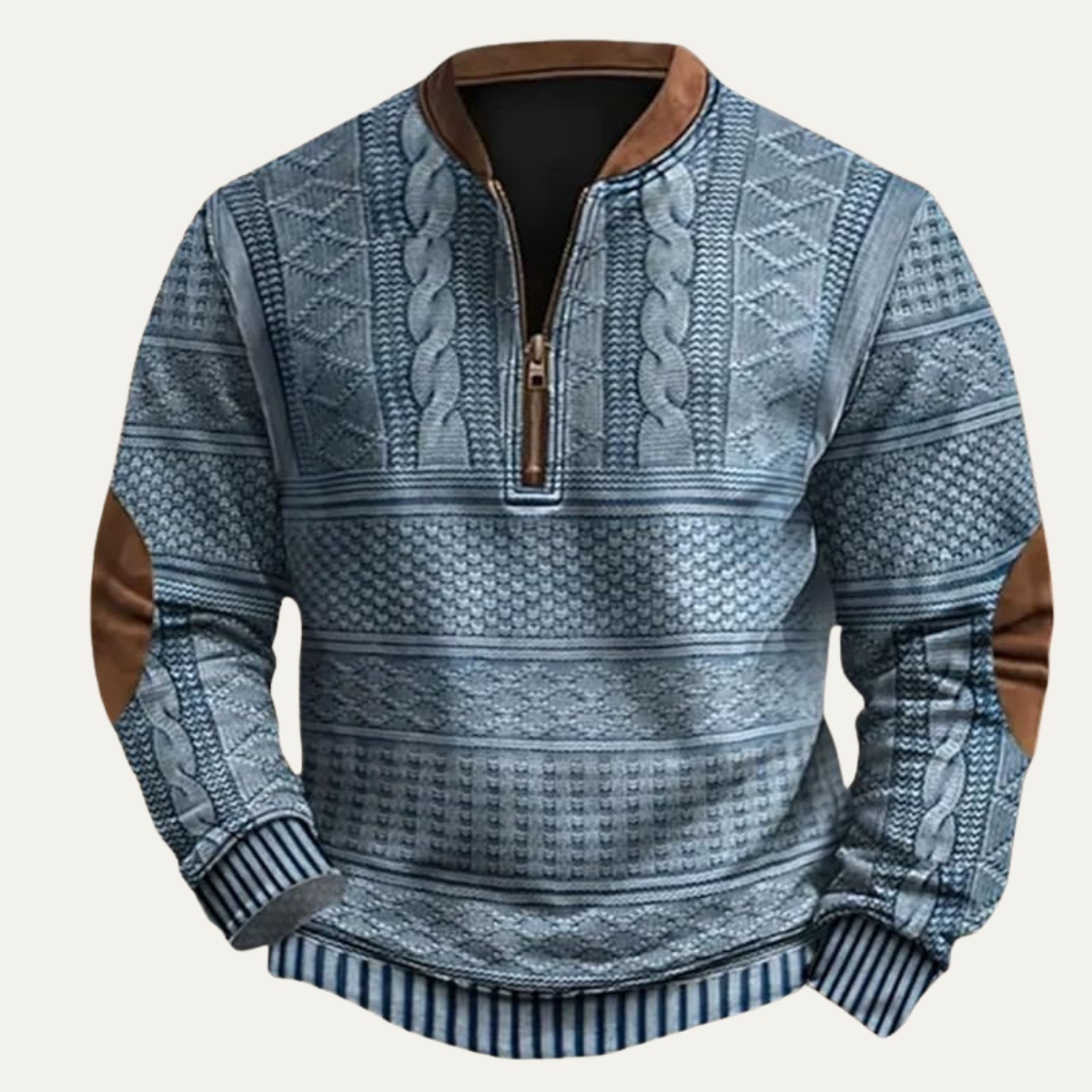 Kardigan Rajut Rib Oversized dengan Kancing Depan